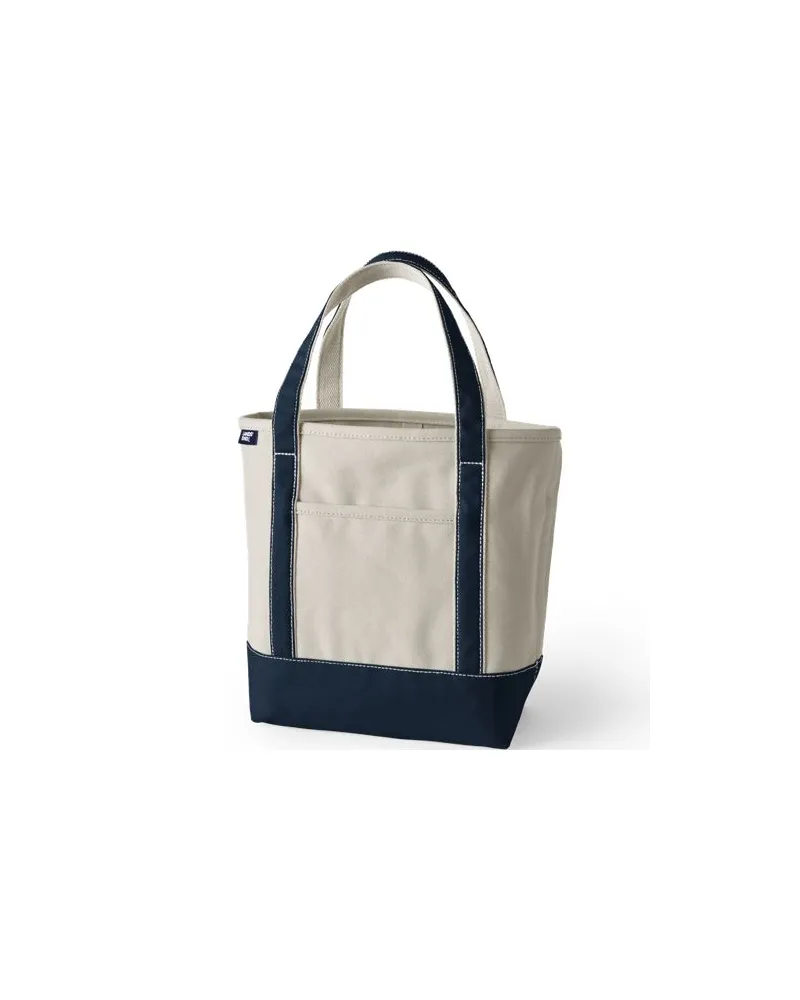 Lands' End Mittelgroße offene Canvas-Tasche, Damen, Größe:null regular, Weiß, Baumwolle, by Weiß