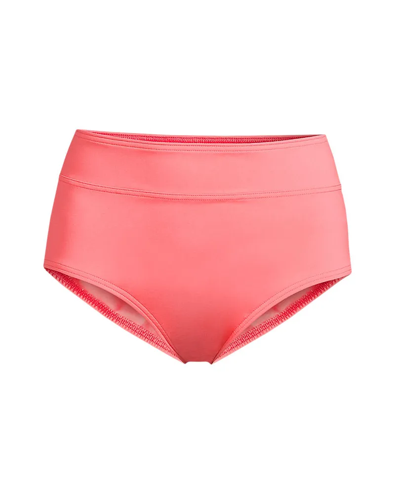 Lands' End Control-Bikinihose High Waist CHLORRESISTENT, Damen, Größe plus, Pink, Elasthan/Nylon-Mischung, by Pink