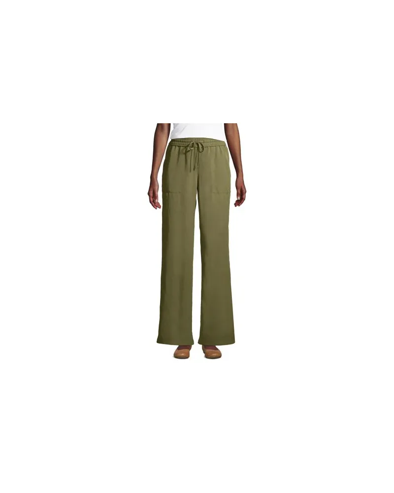 Lands' End High Waist Schlupfhose aus Viskosemix, Damen, Größe regular, Grün, by Grün