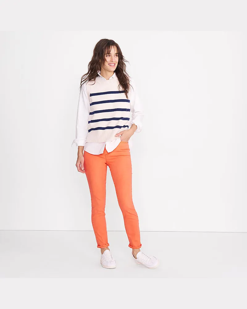 Lands' End Slim Fit Stretch-Jeans High Waist, Damen, Größe regular, Orange, Elasthan/Baumwoll-Mischung/Polyester-Mischung, by Orange