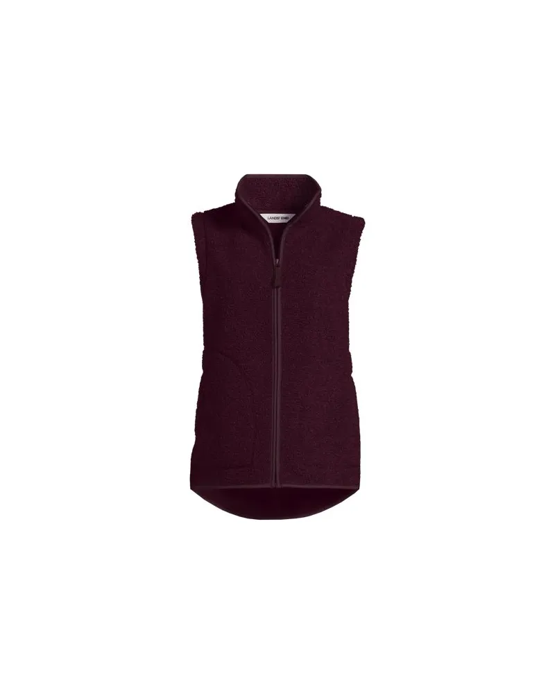 Lands' End Teddy-Weste, Damen, Größe regular, Rot, Polyester, by Rot