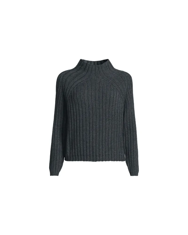 Lands' End Pullover aus softem Rippstrick, Damen, Größe regular, Schwarz, Baumwolle/Wolle/Nylon, by Schwarz