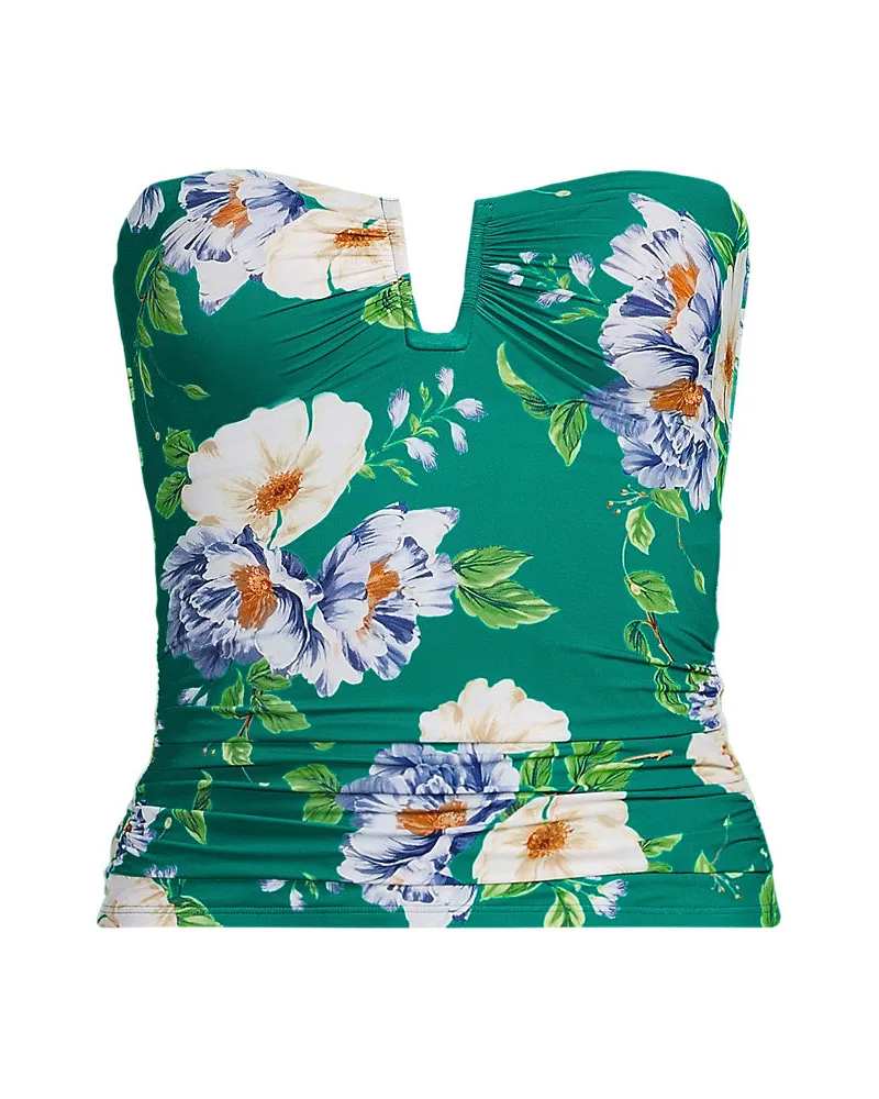 Lands' End Bandeau-Tankini-Top Slender, Damen, Größe plus, Grün, Elasthan/Nylon-Mischung, by Grün