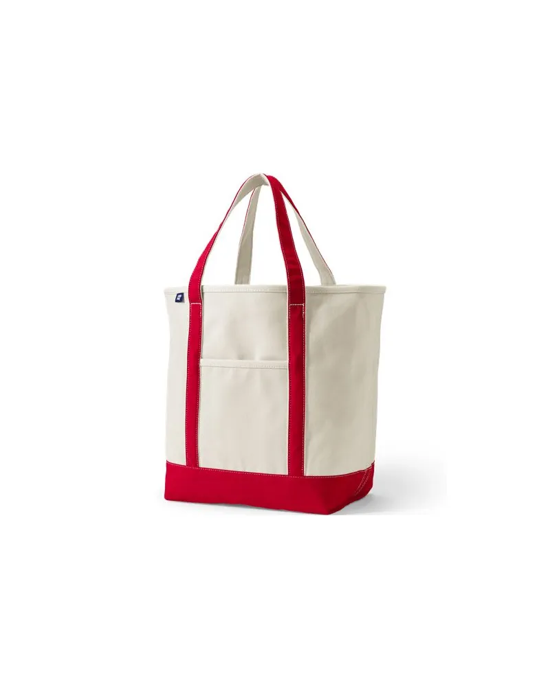 Lands' End Große offene Canvas-Tasche, Damen, Größe:null regular, Rot, Baumwolle, by Rot