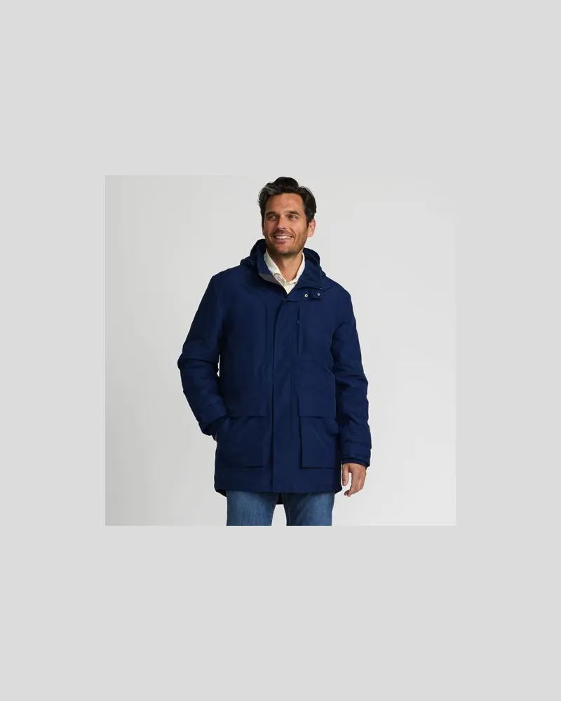 Lands' End Wasserdichter, isolierter Squall-Parka, Herren, Größe:44-46 regular, Blau, Nylon, by Blau