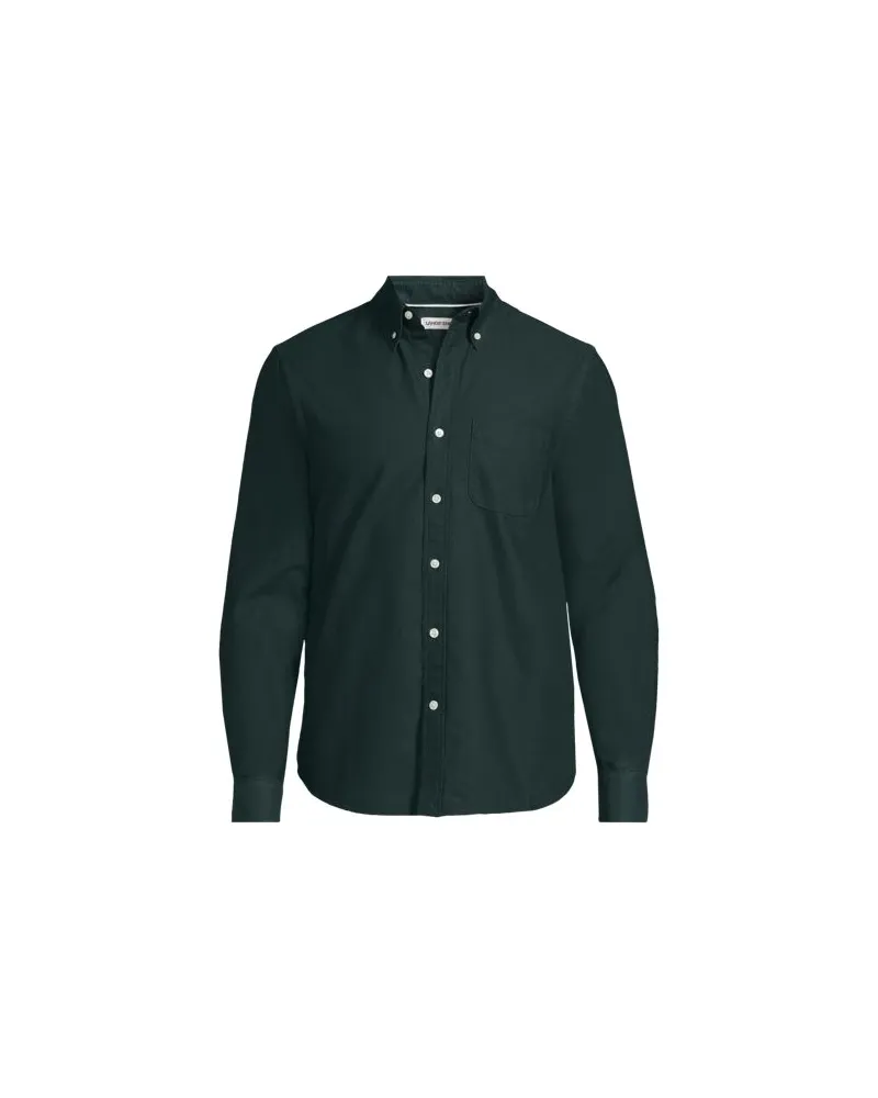 Lands' End Oxford-Hemd Sail Rigger Classic Fit, Herren, Größe regular, Grün, Baumwolle, by Grün