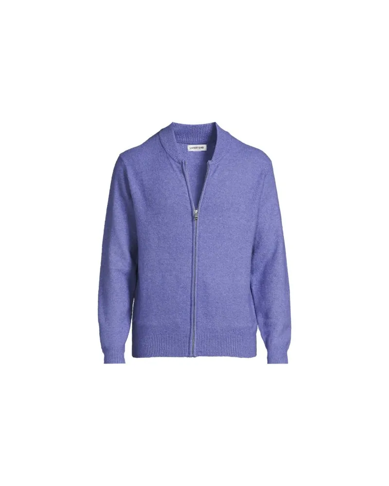 Lands' End Wool Touch Cardigan mit Reißverschluss, Herren, Größe:44-46 regular, Lila, by Lila