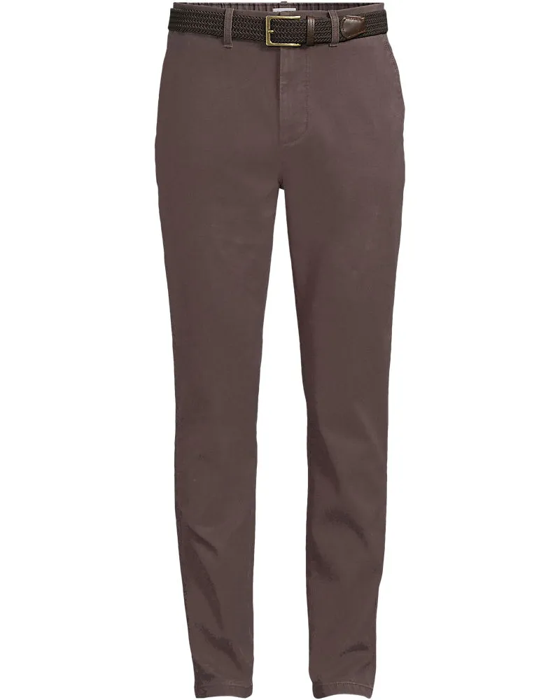 Lands' End Straight Fit Chinos mit Textur, Herren, Größe regular, Braun, Baumwolle/Lyocell (Viskose)/Baumwoll-Mischung, by Braun