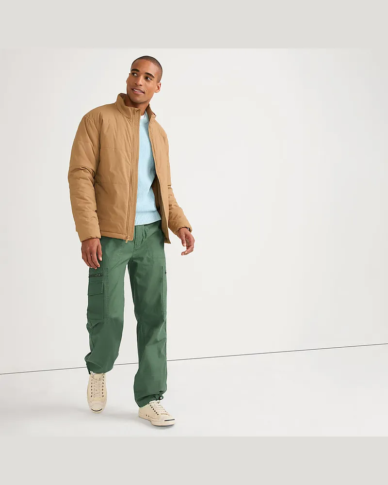Lands' End Cargohose in Ripstop-Webung, Herren, Größe regular, Grün, by Grün
