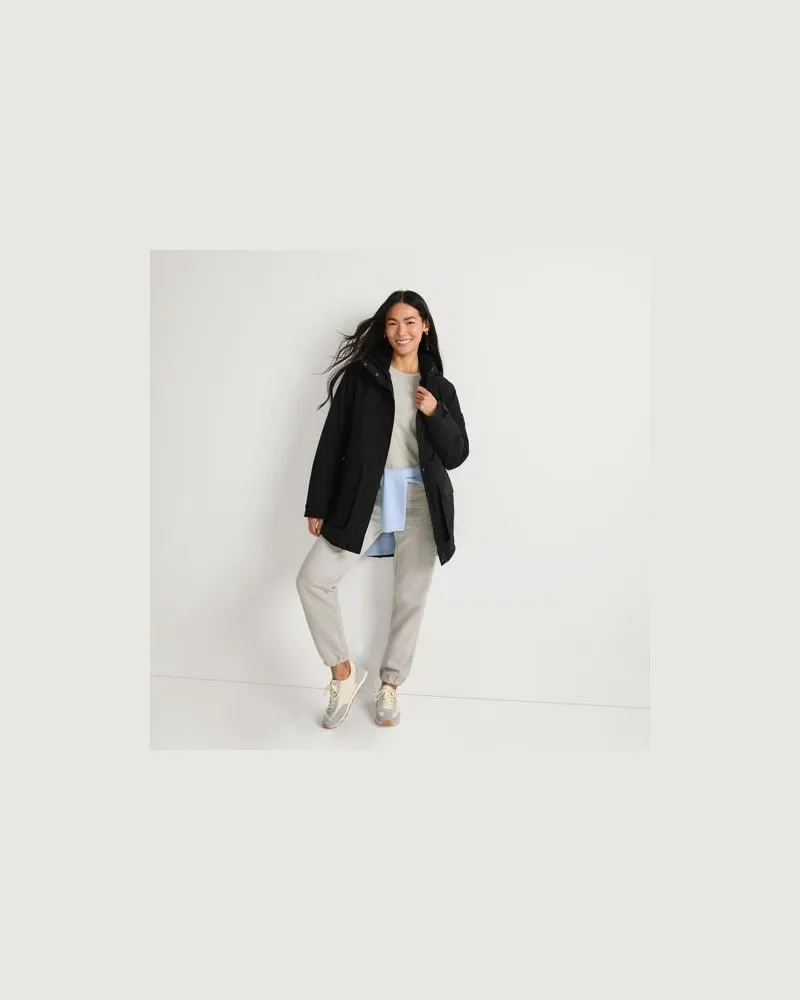 Lands' End Wasserdichter Parka SQUALL, Damen, Größe:32-34 petite, Schwarz, Nylon, by Schwarz