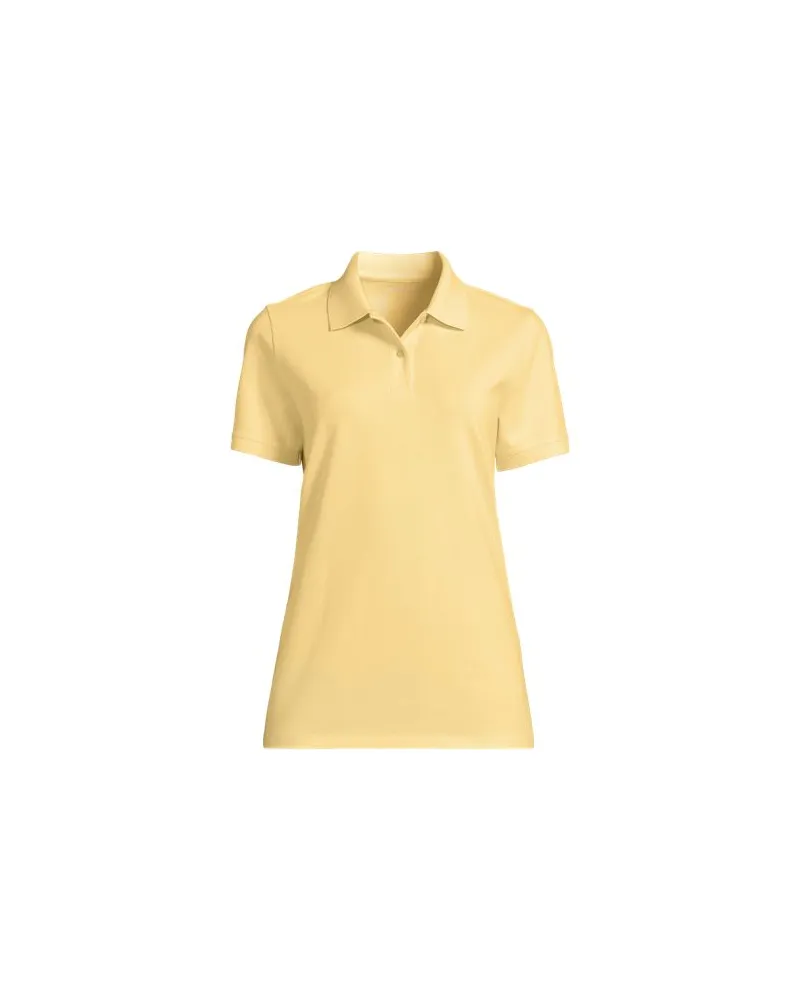 Lands' End Piqué-Poloshirt, Damen, Größe petite, Gelb, Baumwoll-Mischung, by Gelb