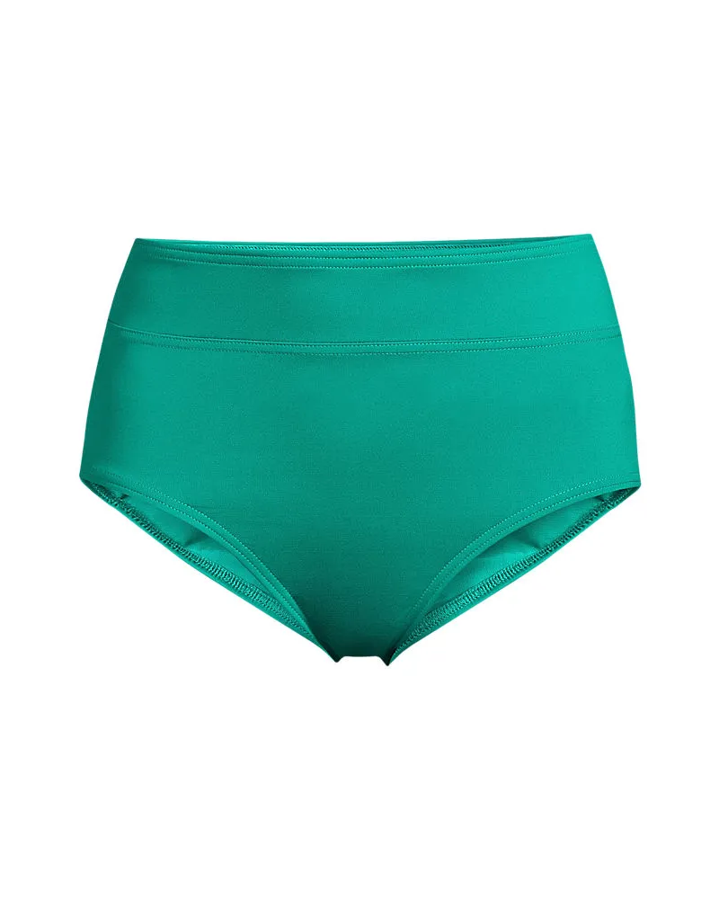 Lands' End Control-Bikinihose High Waist CHLORRESISTENT, Damen, GrÃ¶ÃŸe regular, GrÃ¼n, Elasthan/Nylon-Mischung, by Grã¼n