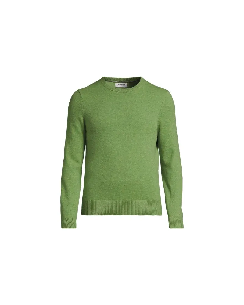 Lands' End Kaschmirpullover mit rundem Ausschnitt, Herren, Größe tall, Grün, Kaschmir, by Grün