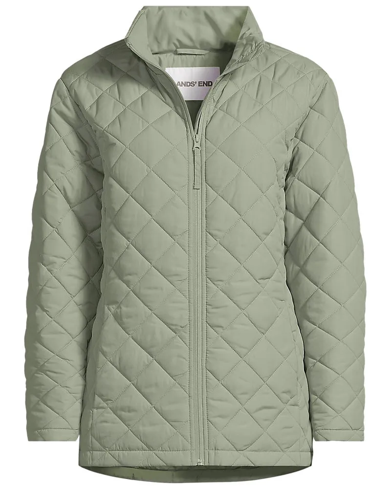Lands' End Featherfree Steppjacke, Damen, Größe regular, Grün, Polyester, by Grün