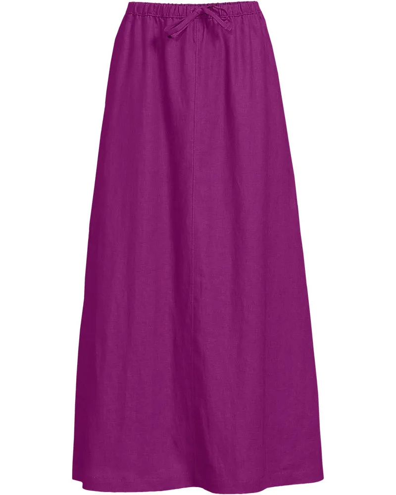 Lands' End Leinen-Midirock, Damen, Größe plus, Lila, Leinen, by Lila
