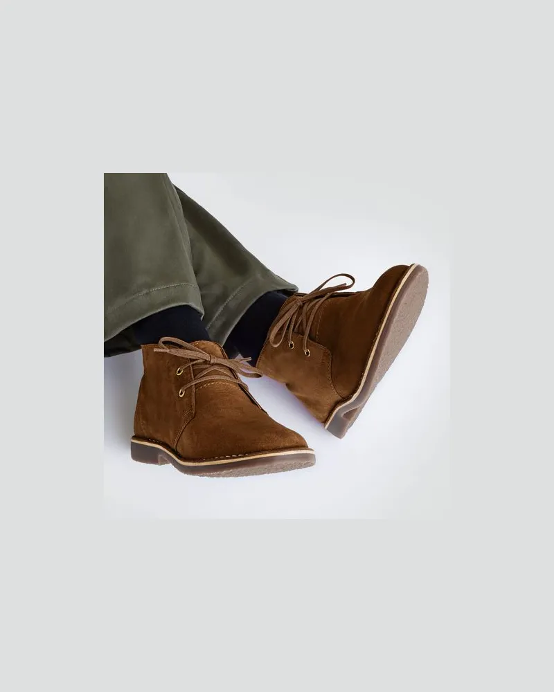 Lands' End Desert Boots aus Veloursleder, Herren, Größe regular, Beige, Rauleder, by Beige