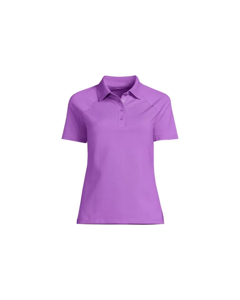 Lands' End Piqué-Poloshirt SLIM FIT mit kurzen Ärmeln, Damen, Größe plus, Pink, Baumwolle/Baumwoll-Mischung, by Pink