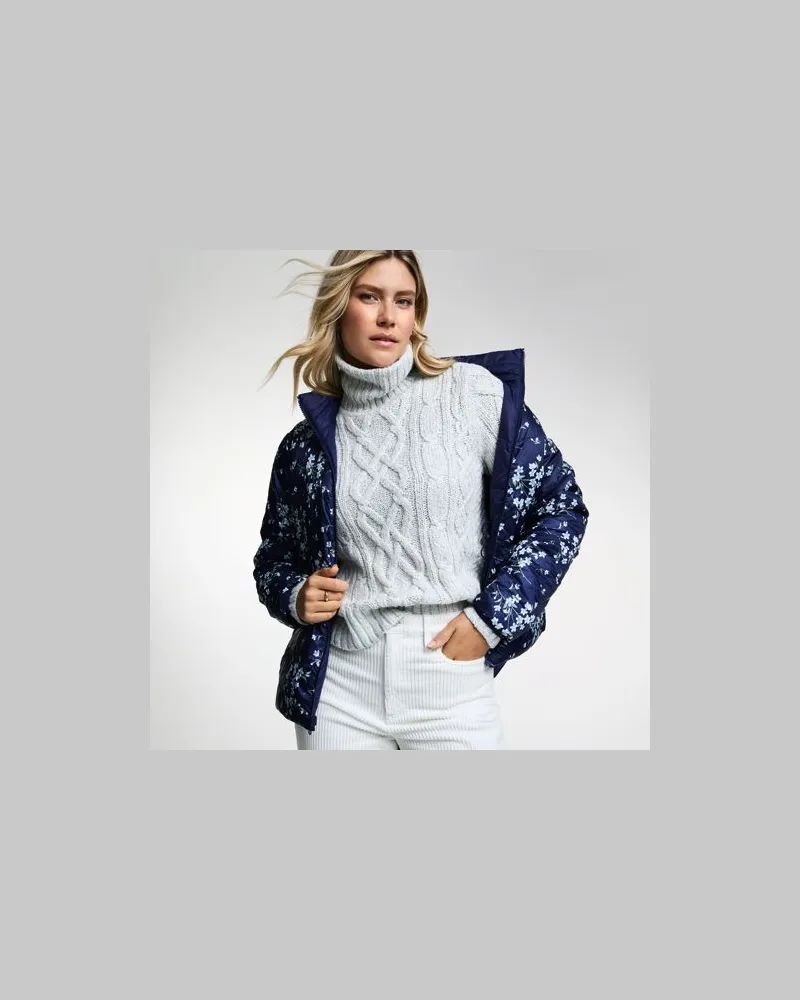 Lands' End Daunen-Wendejacke WANDERWEIGHT™ Verstaubar Ultraleicht, Damen, Größe:40-42 regular, Blau, Nylon, by Blau