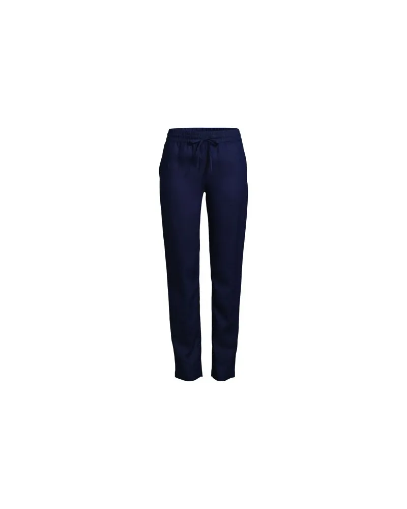 Lands' End Leinen-Jogginghose, Damen, Größe regular, Blau, Leinen, by Blau