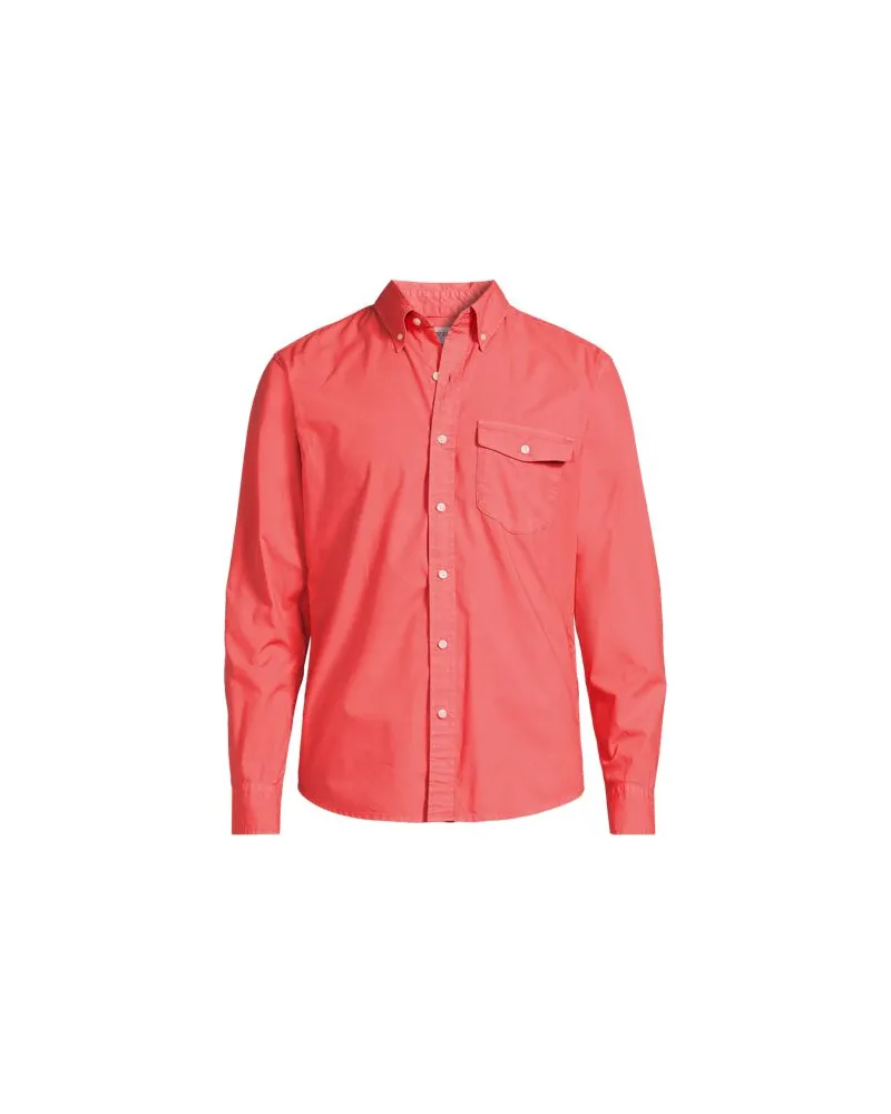 Lands' End Langarm-Hemd aus Popeline, Classic Fit, Herren, Größe:60 regular, Lila, Baumwolle, by Lila
