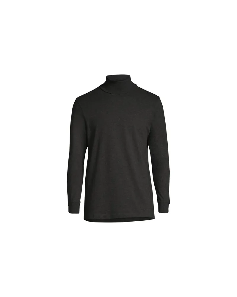 Lands' End Super-T Rollkragenshirt, Classic Fit, Herren, Größe:56-58 tall, Schwarz, Baumwolle, by Schwarz