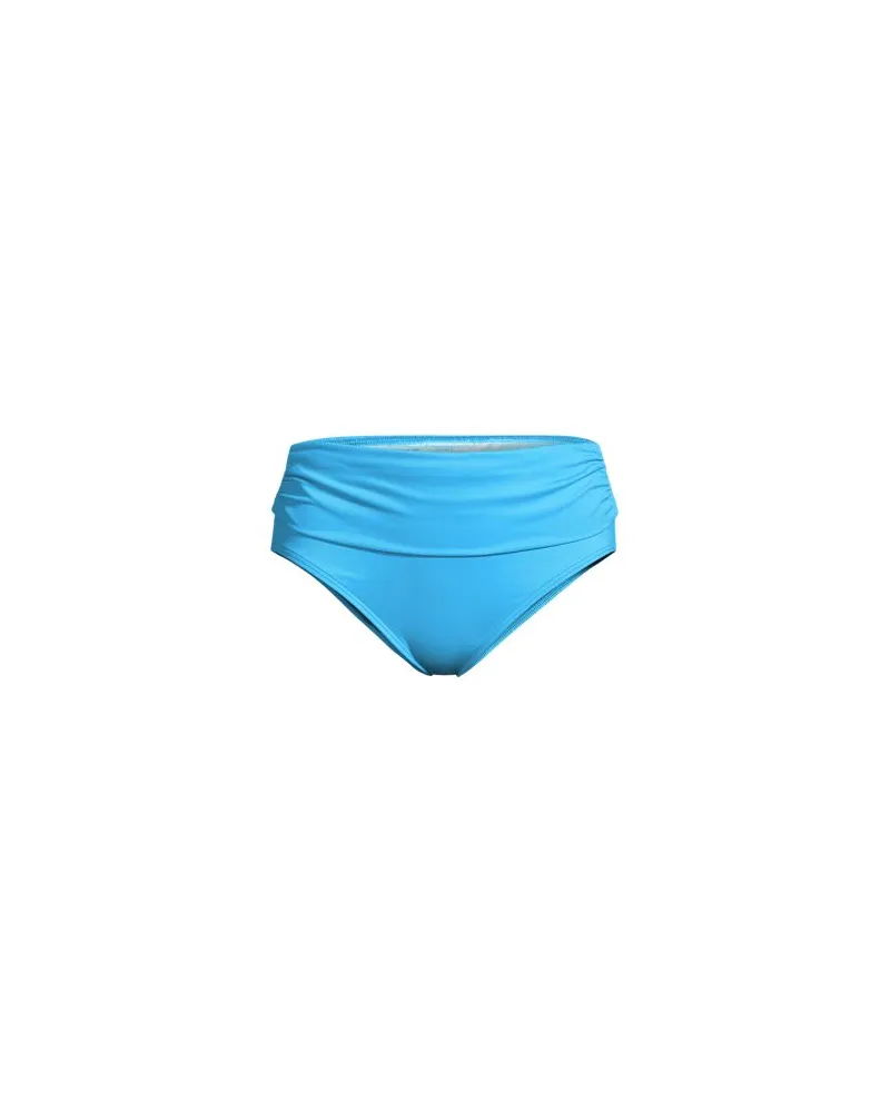 Lands' End Bikinihose mit Umschlagbund, Damen, Größe:44-46 regular, Blau, Nylon-Mischung, by Blau