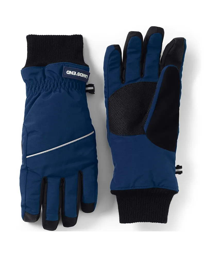 Lands' End Wasserdichte Handschuhe SQUALL, Damen, Größe regular, Blau, Nylon, by Blau