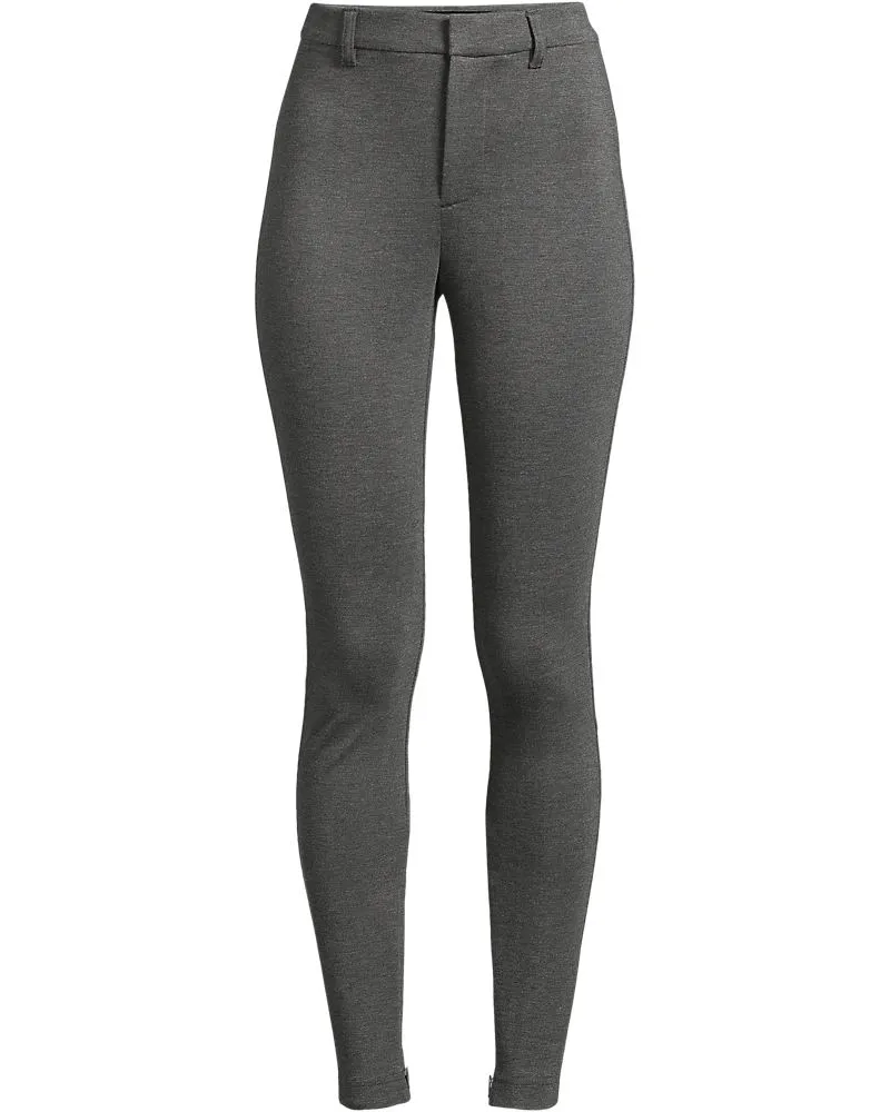 Lands' End Ponté-Leggings High Waist, Damen, Größe regular, Grau, Viskose-Mischung/Nylon-Mischung, by Grau