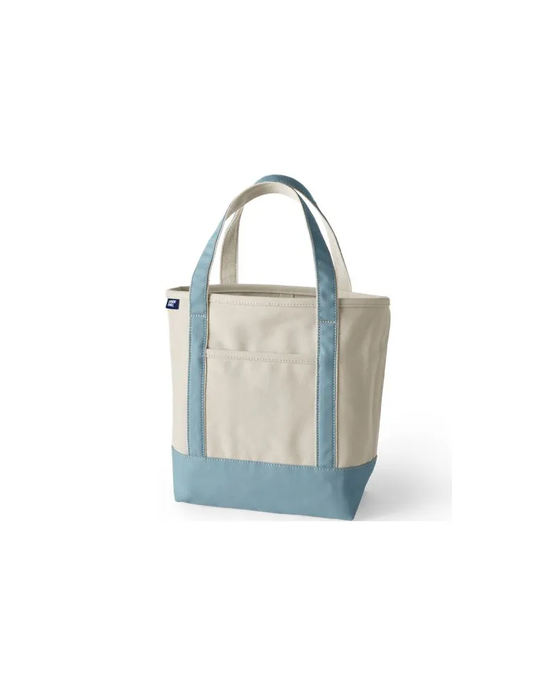 Lands' End Mittelgroße offene Canvas-Tasche, Damen, Größe:null regular, Weiß, Baumwolle, by Weiß