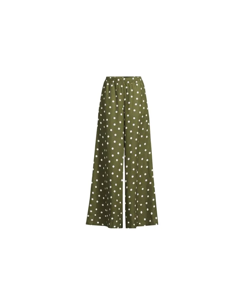 Lands' End Palazzohose aus reinem Leinen, Damen, Größe regular, Grün, Leinen, by Grün