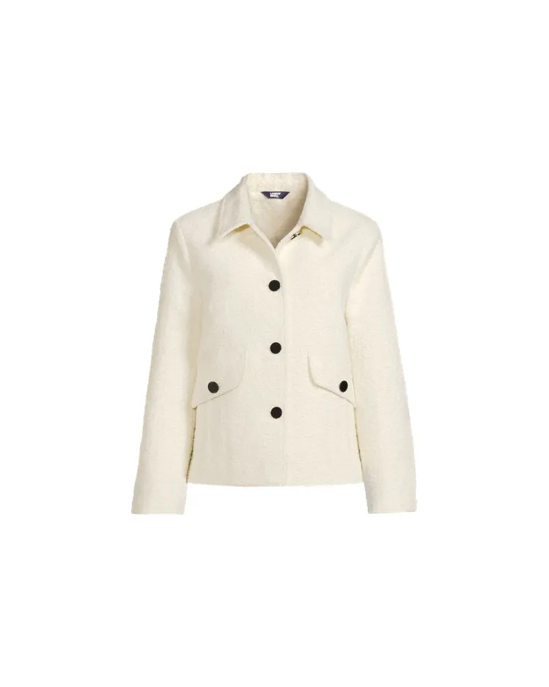 Lands' End Bouclé-Jacke, Damen, Größe:44-46 petite, Weiß, Polyester, by Weiß
