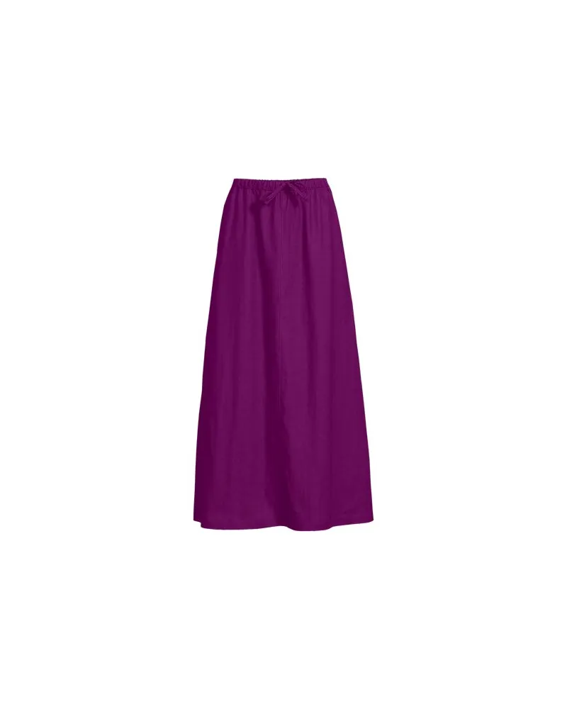 Lands' End Leinen-Midirock, Damen, Größe plus, Lila, Leinen, by Lila
