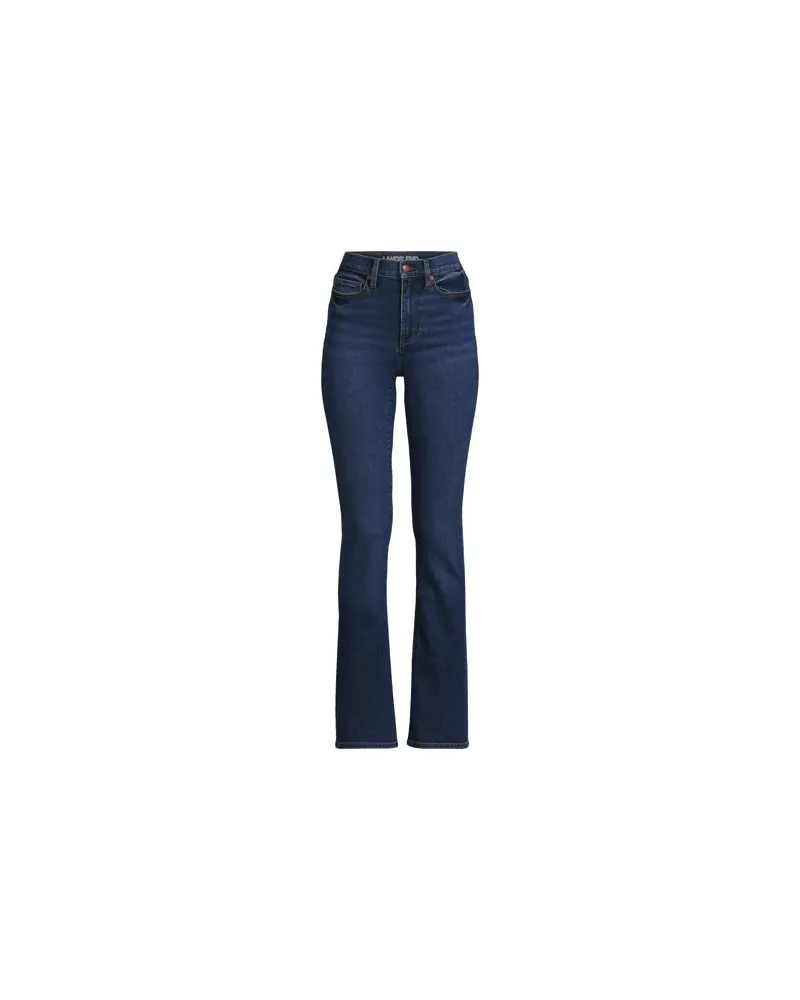 Lands' End Recover Bootcut-Jeans High Waist, Damen, Größe regular, Blau, by Blau