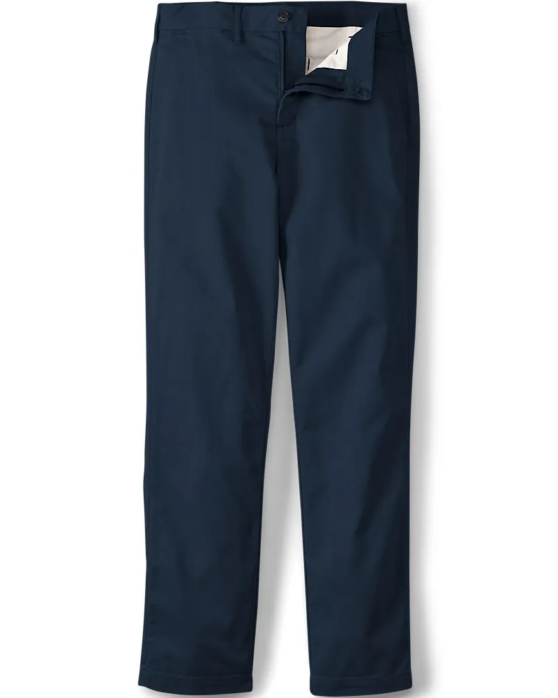 Lands' End Classic Fit Chinohose TRAVEL, Herren, Größe regular, Blau, Baumwoll-Mischung/Polyester-Mischung, by Blau