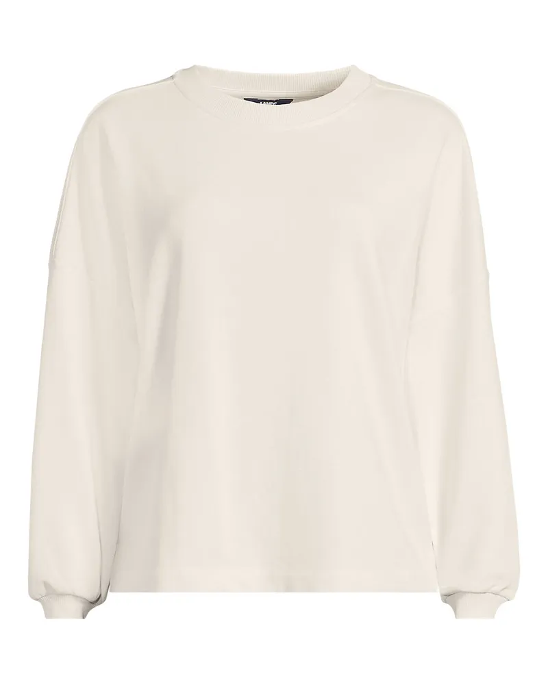 Lands' End Leichtes Sweatshirt, Damen, Größe plus, Weiß, by Weiß