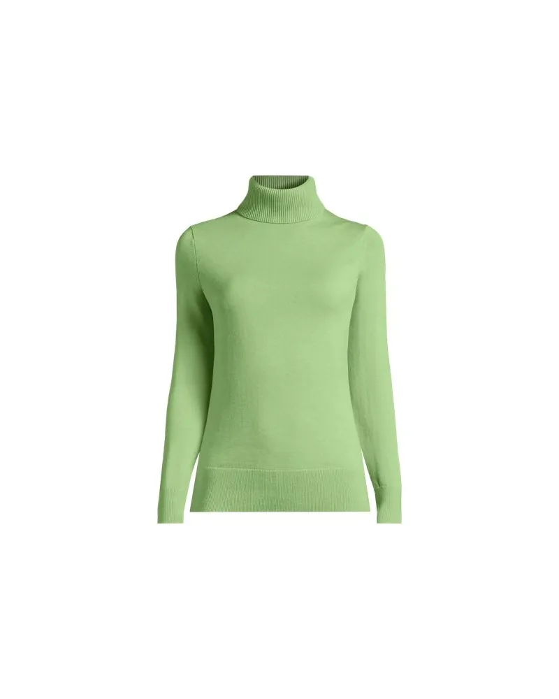 Lands' End Merino-Rollkragenpullover, Damen, Größe:32-34 regular, Grün, Wolle, by Grün