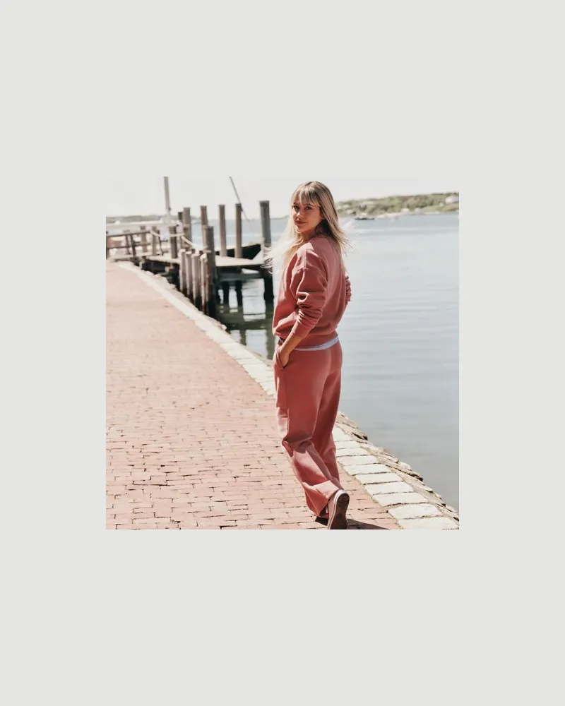 Lands' End Jogginghose mit geradem Bein SERIOUS SWEATS, Damen, Größe regular, Rot, Baumwoll-Mischung/Polyester-Mischung, by Rot