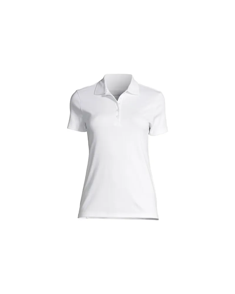 Lands' End Supima-Poloshirt, Damen, Größe plus, Weiß, Baumwolle, by Weiß