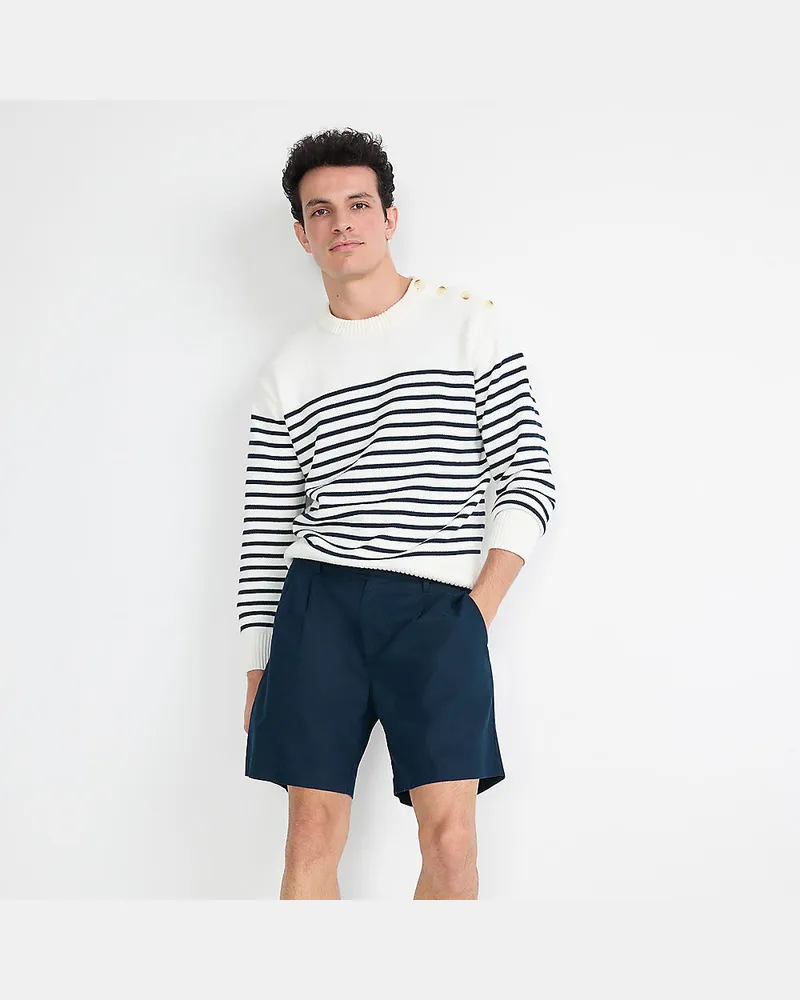 Lands' End Leinenmix-Shorts, Herren, Größe regular, Blau, Leinen/Baumwoll-Mischung, by Blau