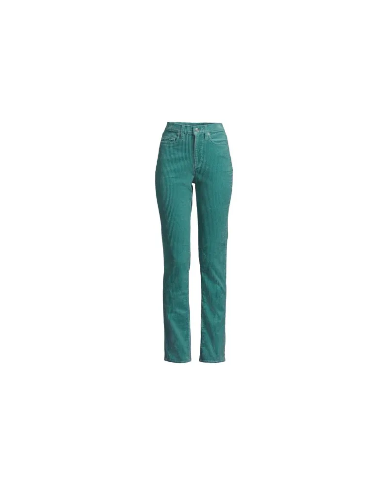 Lands' End High Waist Breitcordhose Straight Fit, Damen, Größe petite, Blau, by Blau