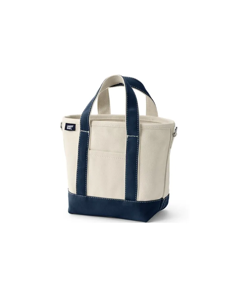 Lands' End Offene kleine Canvastasche, Damen, Größe:null regular, Weiß, Baumwolle, by Weiß