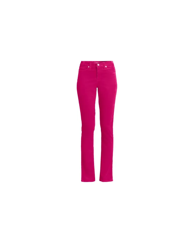 Lands' End Straight Fit Cordhose Mid Waist, Damen, Größe petite, Rot, Baumwoll-Mischung, by Rot