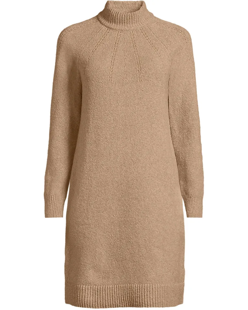 Lands' End Bouclé-Kleid, Damen, Größe regular, Braun, Baumwoll-Mischung/Woll-Mischung/Nylon-Mischung, by Braun