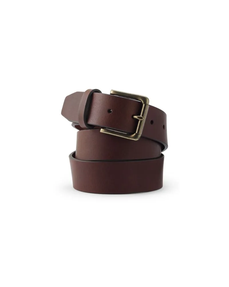 Lands' End Ledergürtel im Vintage-Stil, Herren, Größe regular, Braun, Leder, by Braun