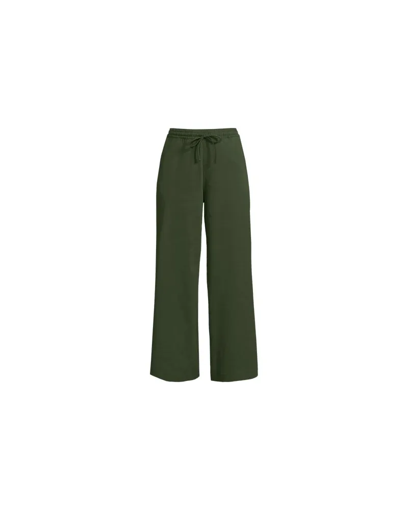 Lands' End 7/8-Hose SPORT KNIT mit weitem Bein, Damen, Größe:44-46 regular, Grün, Baumwolle, by Grün