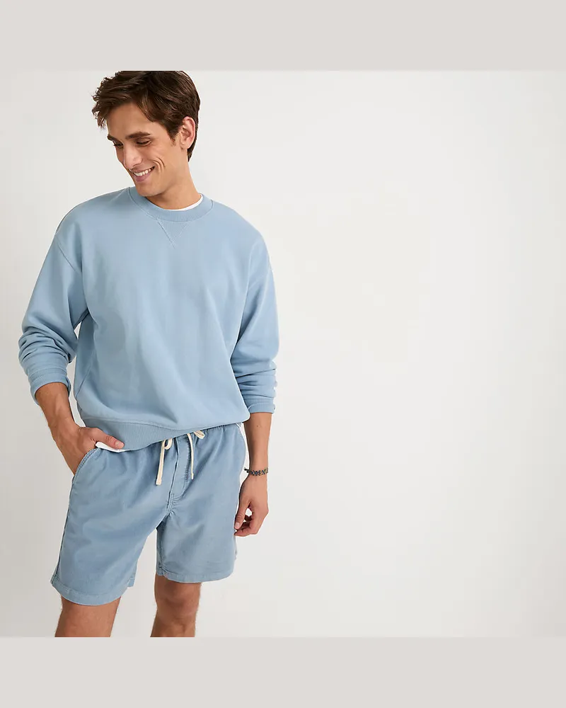 Lands' End Chino-Shorts mit Dehnbund, Herren, Größe regular, Blau, Elasthan/Baumwoll-Mischung, by Blau