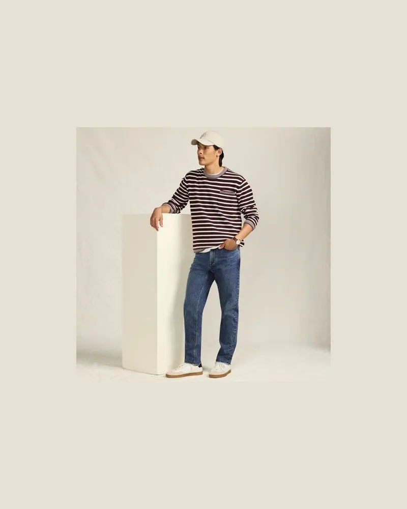 Lands' End Stretch-Denim Jeans, Slim Fit, Herren, Größe regular, Blau, Baumwoll-Mischung, by Blau