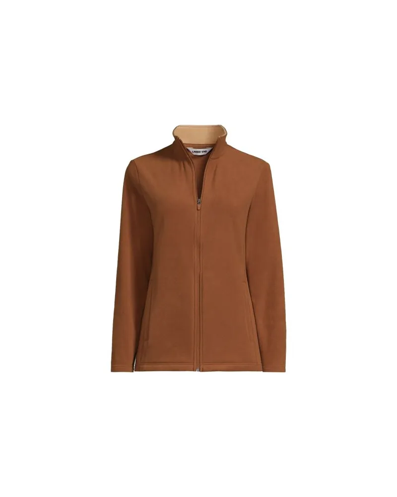 Lands' End Anyweather™ Fleece-Jacke, Damen, Größe plus, Braun, Polyester, by Braun