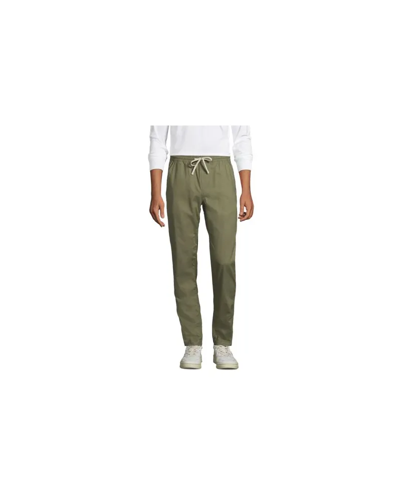 Lands' End Schlupfbund-Chino, Herren, Größe regular, Grün, Baumwolle/Leinen, by Grün