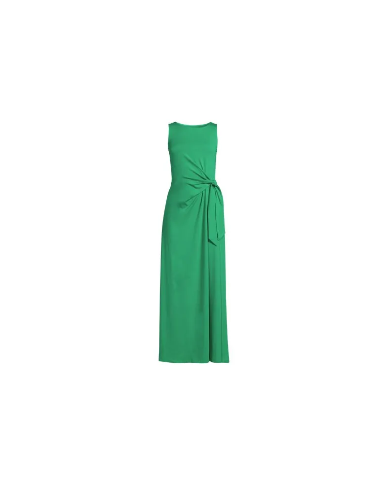 Lands' End Maxikleid aus Baumwolle/Modal mit Bindeband, Damen, Größe regular, Grün, Baumwolle Modal, by Grün